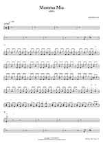 Mamma Mia - ABBA drum sheet music