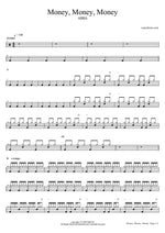Money, Money, Money - ABBA drum sheet music