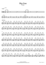 Big Gun - AC/DC drum sheet music