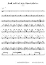 Rock and Roll Ain't Noise Pollution - AC/DC drum sheet music