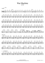 War Machine - AC/DC drum sheet music