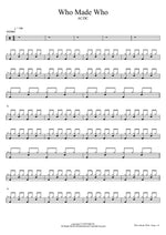 Who Made Who - AC/DC drum sheet music