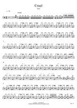 Cruel Toto Full Drum Transcription / Drum Sheet Music COPYDRUM