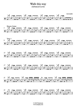 Walk This Way - Aerosmith drum sheet music