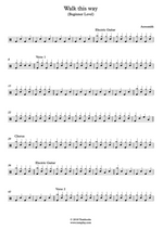 Walk This Way - Aerosmith drum sheet music