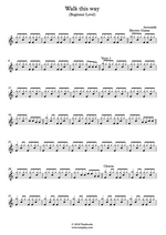 Walk This Way - Aerosmith drum sheet music