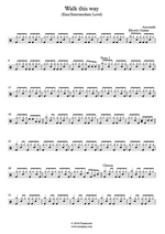 Walk This Way - Aerosmith drum sheet music