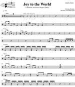 Joy to the World Hillsong Worship Simplified Drum Transcription / Drum Sheet Music DrumSetSheetMusic.com