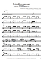Train of Consequences Megadeth Full Drum Transcription / Drum Sheet Music Realsongbook