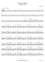 I Love You (사랑은 은하수 다방에서) - AKMU (악뮤) drum sheet music