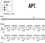 APT. Rosé & Bruno Mars Full Drum Transcription / Drum Sheet Music OnlineDrummer.com