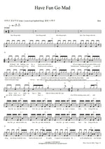 Have Fun Go Mad Blair Full Drum Transcription / Drum Sheet Music COPYDRUM