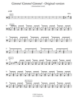 Gimme! Gimme! Gimme! (A Man After Midnight) - ABBA drum sheet music
