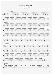 Eye in the Sky - The Alan Parsons Project - Full Drum Transcription / Drum Sheet Music - AriaMus.com