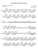 Somewhere Only We Know Keane Full Drum Transcription / Drum Sheet Music Jaslow Drum Sheets