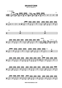 Brianstorm - Arctic Monkeys - Full Drum Transcription / Drum Sheet Music - AriaMus.com