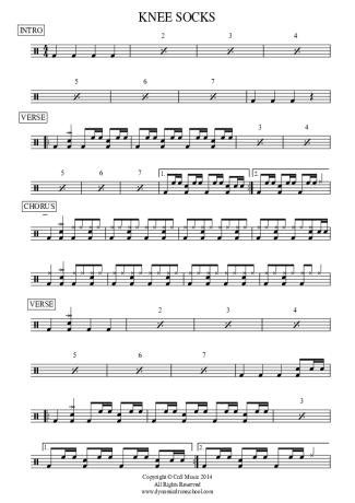 Knee Socks - Arctic Monkeys - Drum Sheet Music - AriaMus.com ...