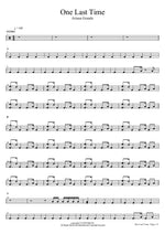 One Last Time - Ariana Grande drum sheet music