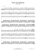 Snow in California - Ariana Grande drum sheet music