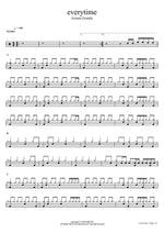 Everytime - Ariana Grande drum sheet music