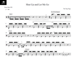 Shut Up and Let Me Go The Ting Tings Full Drum Transcription / Drum Sheet Music Drum Sheet MX