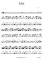 4 Real - Avril Lavigne drum sheet music