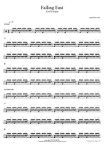 Falling Fast - Avril Lavigne drum sheet music