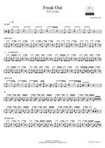 Freak Out - Avril Lavigne drum sheet music
