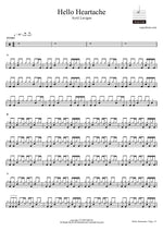 Hello Heartache - Avril Lavigne drum sheet music