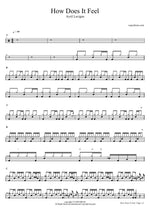 How Does It Feel - Avril Lavigne drum sheet music
