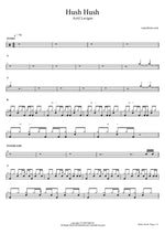 Hush Hush - Avril Lavigne drum sheet music