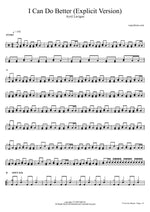 I Can Do Better - Avril Lavigne drum sheet music