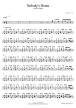 Nobody's Home - Avril Lavigne drum sheet music