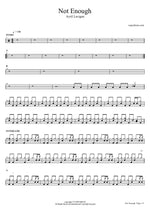 Not Enough - Avril Lavigne drum sheet music