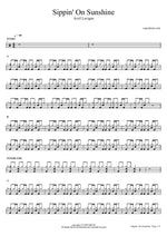 Sippin' on Sunshine - Avril Lavigne drum sheet music