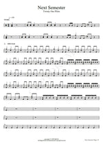 Next Semester Twenty One Pilots Full Drum Transcription / Drum Sheet Music COPYDRUM