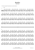 Bonfire Peder Elias Full Drum Transcription / Drum Sheet Music COPYDRUM