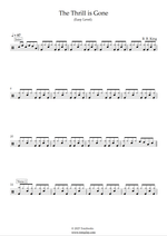 The Thrill Is Gone - B. B. King drum sheet music