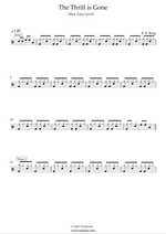 The Thrill Is Gone - B. B. King drum sheet music