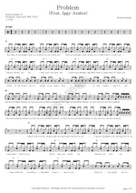 Problem (feat. Iggy Azalea) Ariana Grande Full Drum Transcription / Drum Sheet Music COPYDRUM