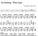 Levitating Dua Lipa Simplified Drum Transcription / Drum Sheet Music Dharvish PK