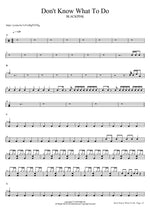 Don't Know What to Do - Blackpink (블랙핑크) drum sheet music