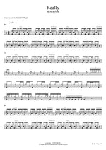 Really - Blackpink (블랙핑크) drum sheet music