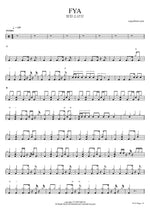 FYA - BTS (방탄소년단) drum sheet music