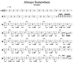 Always Somewhere Scorpions Full Drum Transcription / Drum Sheet Music Cyril Mayer