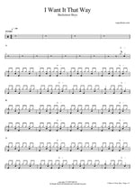 I Want It That Way - Backstreet Boys drum sheet music