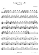 Larger Than Life - Backstreet Boys drum sheet music