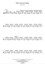 Don't Worry Baby - The Beach Boys drum sheet music