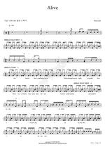 Alive Pearl Jam Full Drum Transcription / Drum Sheet Music COPYDRUM