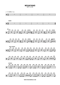 Mountains - Biffy Clyro - Full Drum Transcription / Drum Sheet Music - AriaMus.com